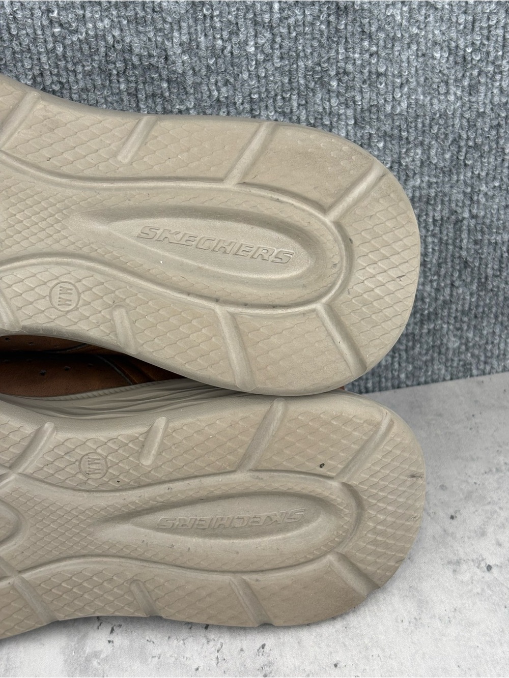 Brown Textile & Faux Leather SKECHERS GoGa Mat Garner Newick Slip In Hands Free - Picture 7 of 8